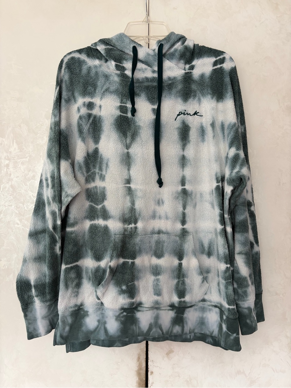 PINK Victoria's Secret Oversized Tie-Dye Terrycloth Hoodie